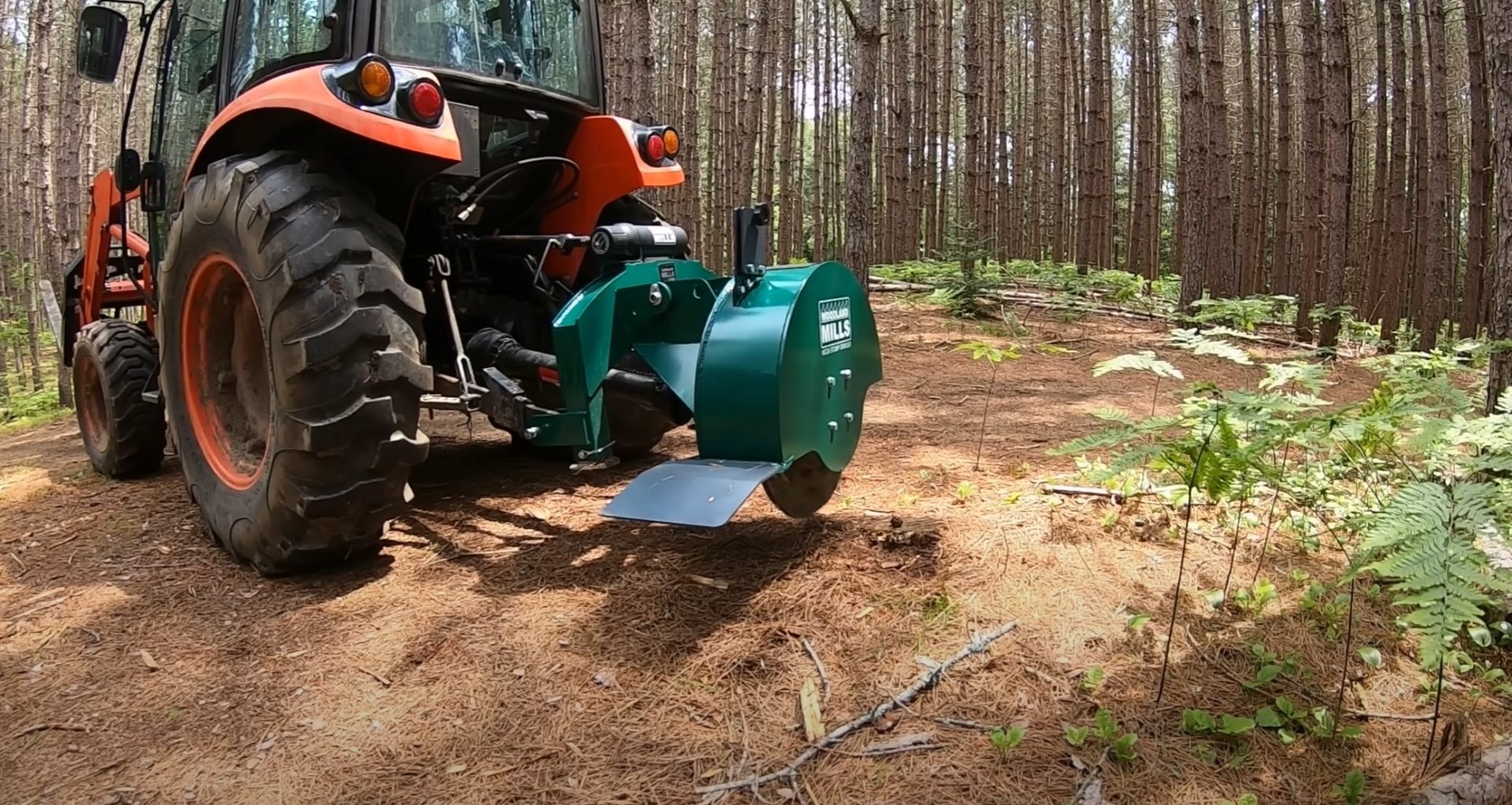 Professional land clearing with precision equipment and techniques Specialized clearing equipment working in forested area